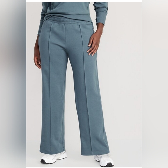 Women's Old Navy Ocean Shale Dynamic Fleece High Rise Wide Leg Pants XL - Picture 9 of 9